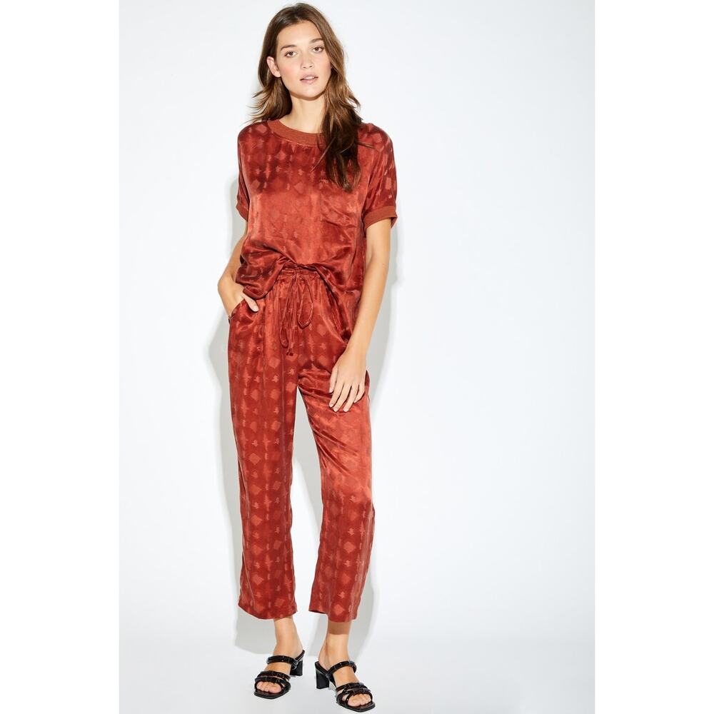 Callahan burnt orange set top and pants/trousers-size medium